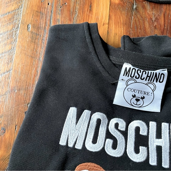 Authentic- MOSCHINO Teddy Bear Crewneck + Jogging Pants Set. - Picture 3 of 11
